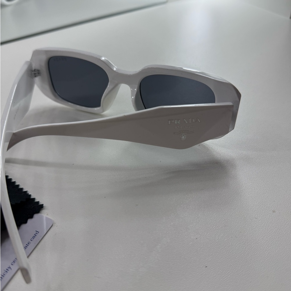 Prada White Sunglasses with Black Case - Picture 4 of 5